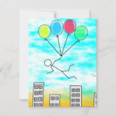 Flying Over The City with Balloons (Front)
