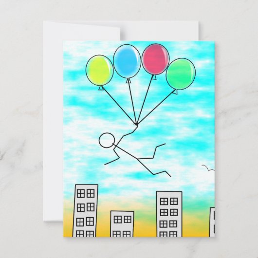 Flying Over The City with Balloons (Front)