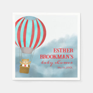 Flying Over the Clouds Baby is Coming Baby Shower Napkins