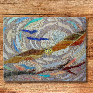 Flying Owl Mosaic Jigsaw Puzzle