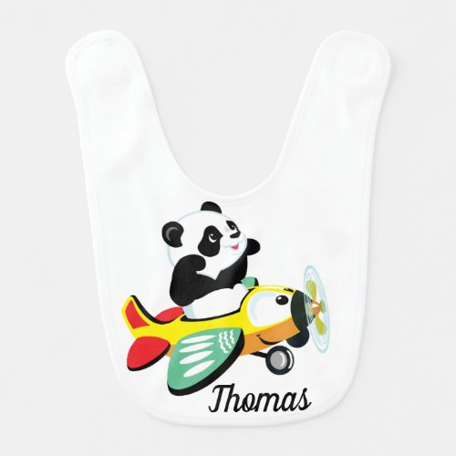 Flying Panda Baby Bib