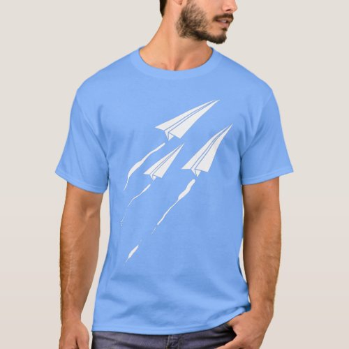 Flying Paper Airplane For Kids Origami  T_Shirt