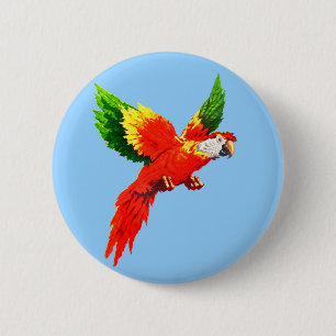 flying parrot button