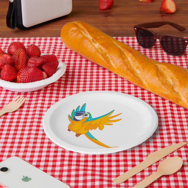 Flying Parrot Paper Plates (Creator Uploaded)