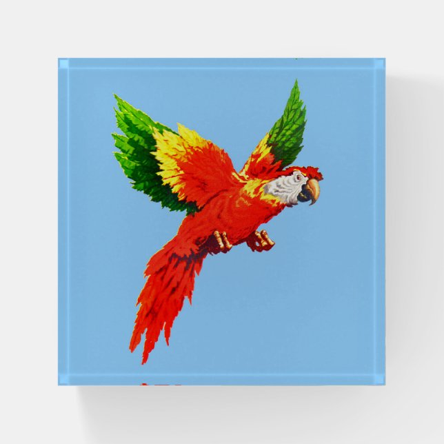 flying parrot paperweight (Front)