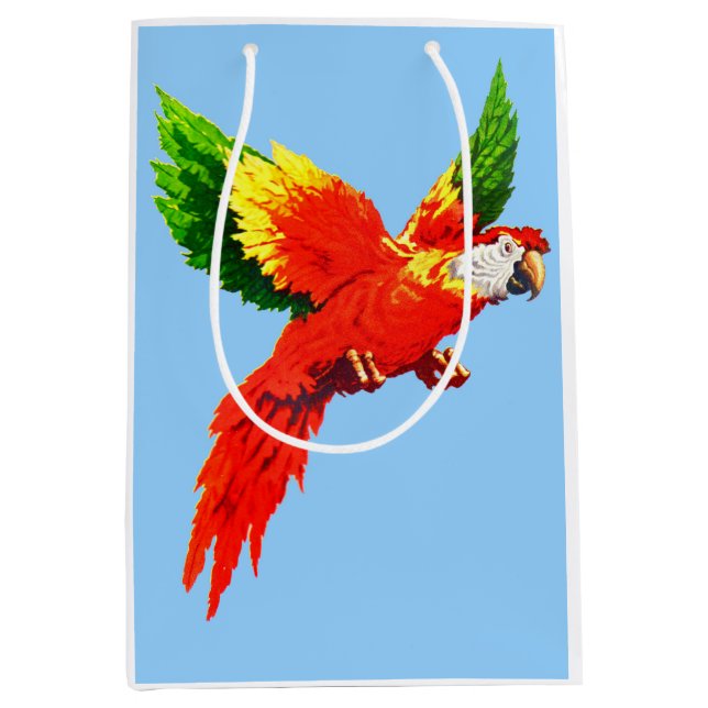 flying parrot print medium gift bag (Front)