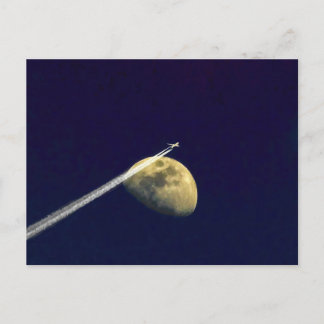 Flying Past The Moon Postcard