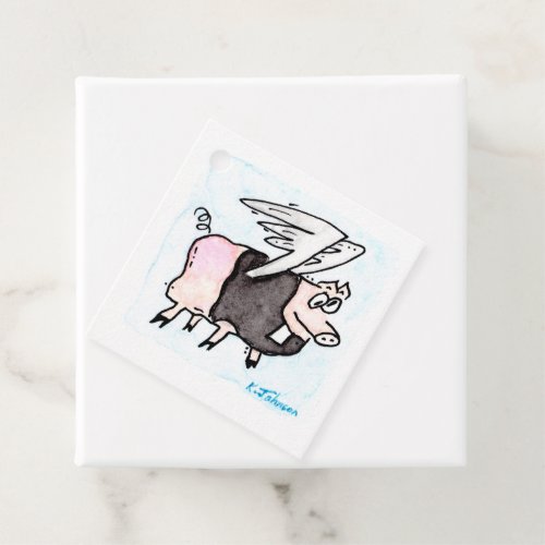 Flying Pastor Pig Gift Tags