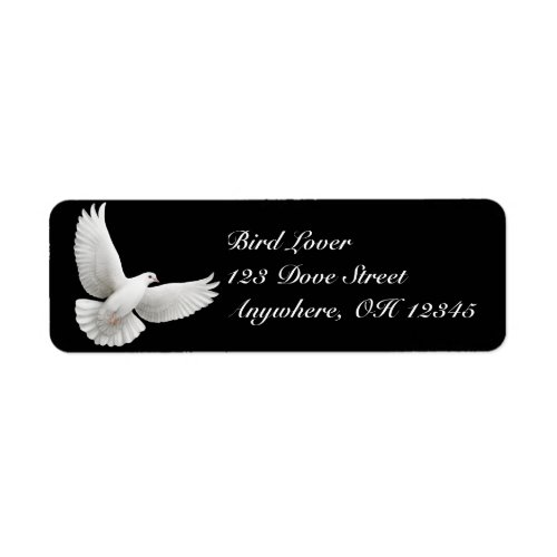 Flying Peace Dove Label