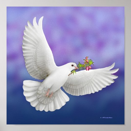 Flying Peace Dove Print | Zazzle