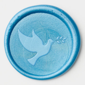 Flying Peace Dove with Olive Branch Wax Seal Sticker