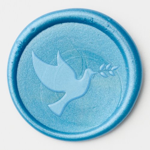 Flying Peace Dove with Olive Branch Wax Seal Sticker