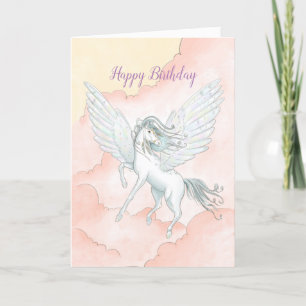 Flying Pegasus Birthday  Card