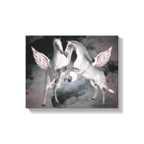 Flying Pegasus Fantasy Horse Art Canvas Print