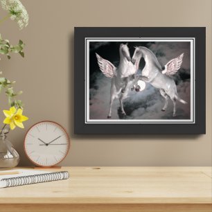Flying Pegasus Fantasy Horse Art Framed Framed Art