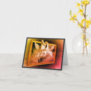 Flying Pegasus Fantasy Horse Art Note Card