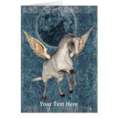 Flying Pegasus Fantasy Horse Art Photo Card (Front)