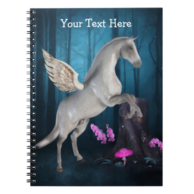 Flying Pegasus Fantasy Horse Notebook (Front)