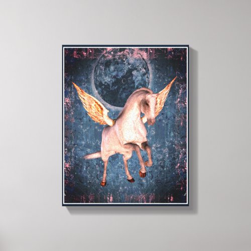 Flying Pegasus Horse Fantasy Art Canvas Print