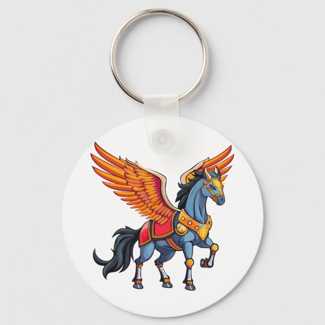 Flying pegasus keychain (Front)