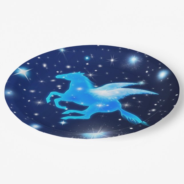 Flying Pegasus Paper Plates (Angled)