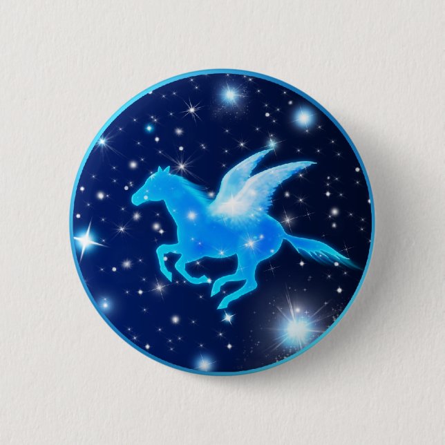 Flying Pegasus Pinback Button (Front)