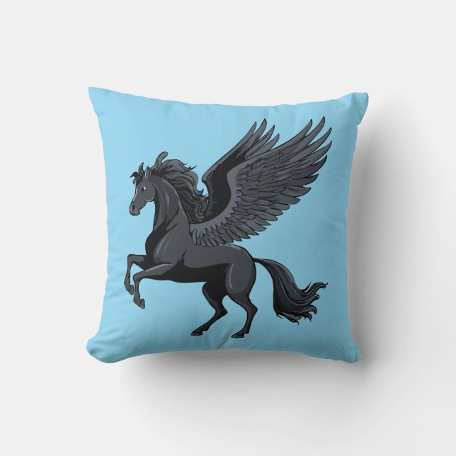 Flying pegasus throw pillow (Front)