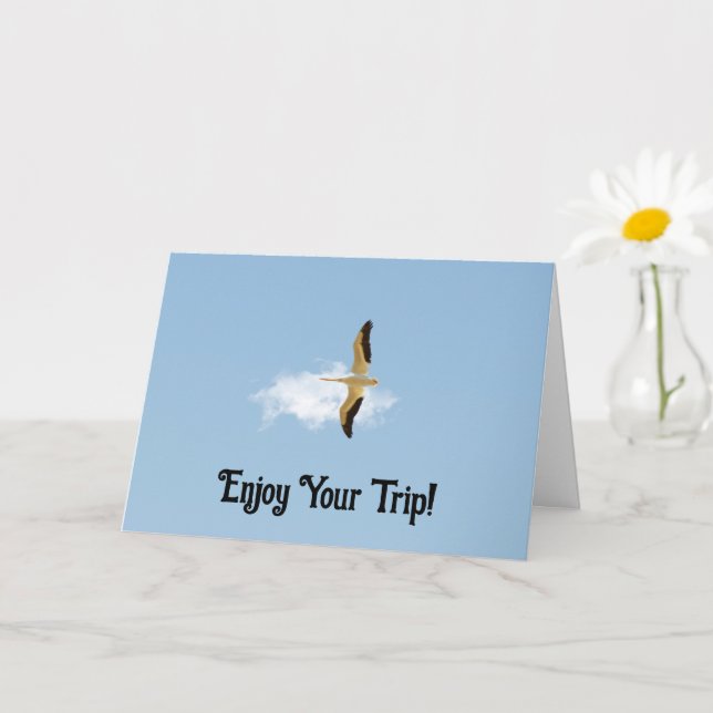 Flying Pelican Little Cloud Leave Vacation Card (Small Plant)