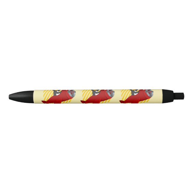 Flying penguin cartoon black ink pen (Front)