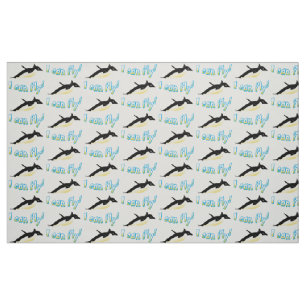 Flying penguin fabric