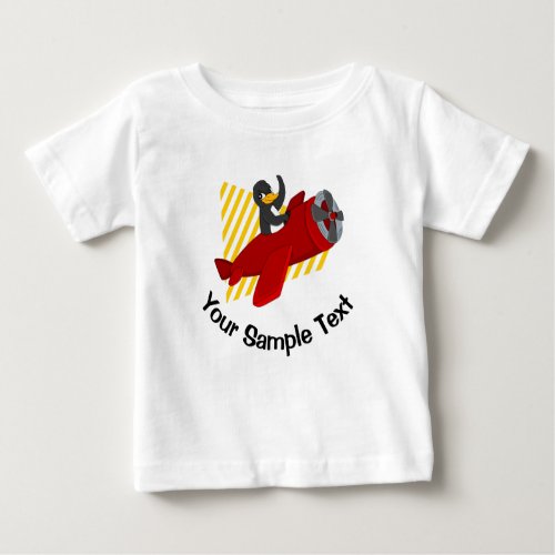 Flying penguin keychain baby T_Shirt