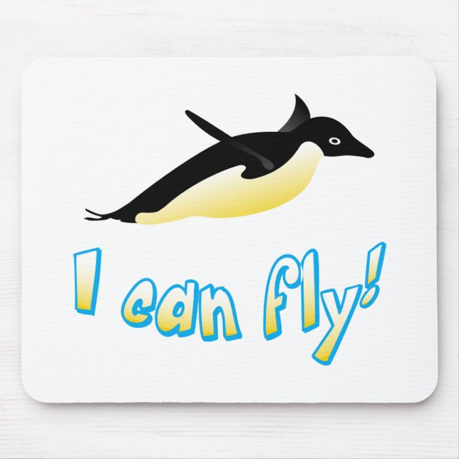 Flying penguin mouse pad (Front)