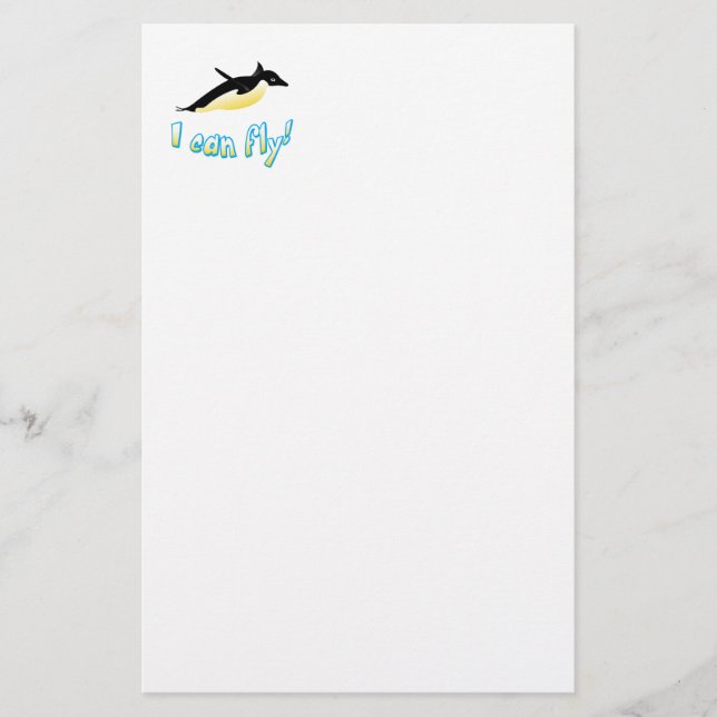 Flying penguin stationery (Front)