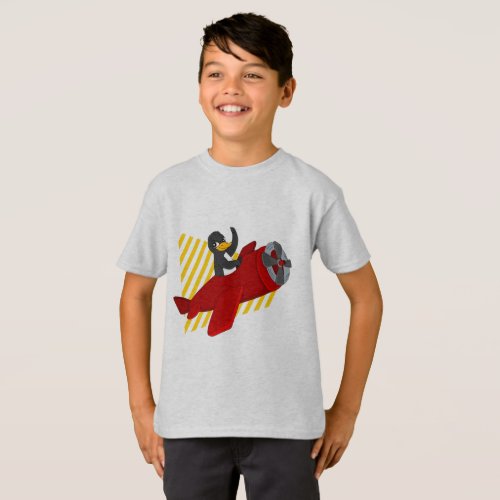 Flying penguing cartoon T_Shirt