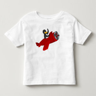Flying penguing cartoon toddler t-shirt