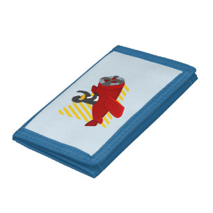 Flying penguing cartoon trifold wallet