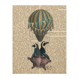 Flying Penguins Wood Wall Decor