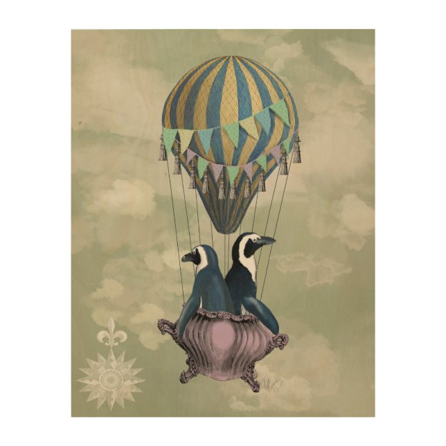 Flying Penguins Wood Wall Decor (Front)