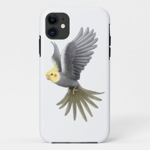 Flying Pet Cockatiel Parrot iPhone Case