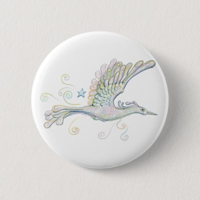 Flying Phoenix Pinback Button (Front)