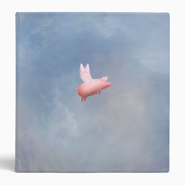 Flying Pig 3 Ring Binder (Front)
