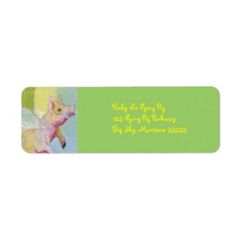 Flying Pig Address Labels by sharonfosterart at Zazzle