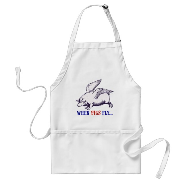 Flying Pig BBQ Adult Apron (Front)