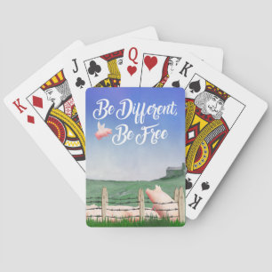 Flying Pig-Be Different Poker Cards