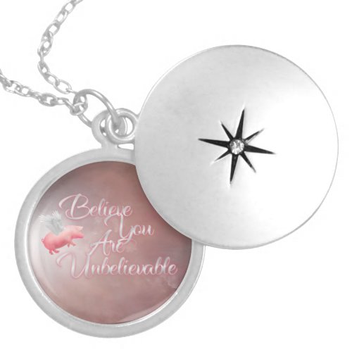 Flying Pig_Be Unbelievable Locket Necklace