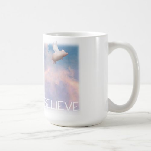 flying pig _ believe mug