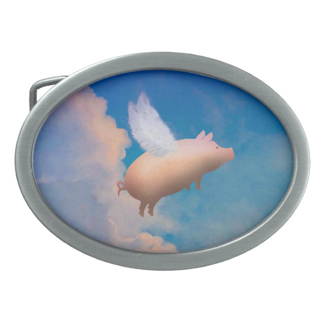 flying pig belt buckle (Front)