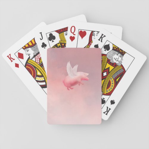 Flying Pig Bicycle Playing Cards