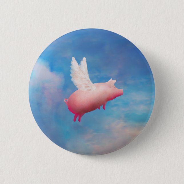 flying pig button (Front)