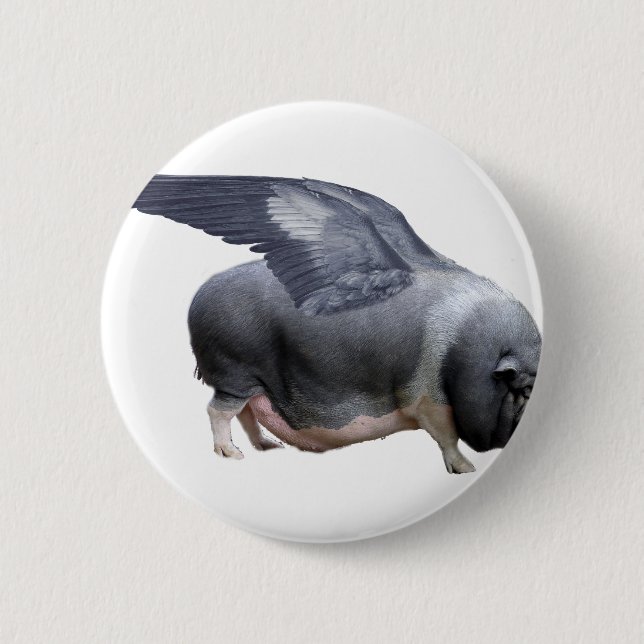 flying pig button (Front)